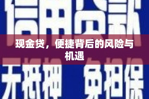 美溪现金贷，便捷背后的风险与机遇
