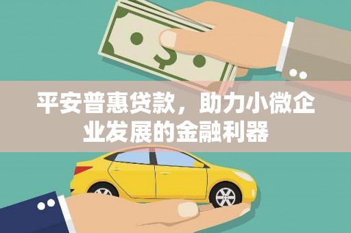 美溪平安普惠贷款，助力小微企业发展的金融利器