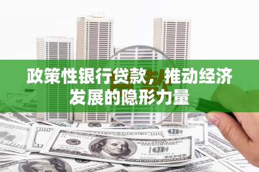 美溪政策性银行贷款，推动经济发展的隐形力量