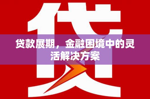 美溪贷款展期，金融困境中的灵活解决方案