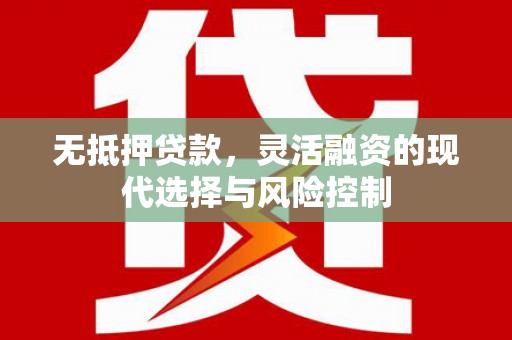 美溪无抵押贷款，灵活融资的现代选择与风险控制