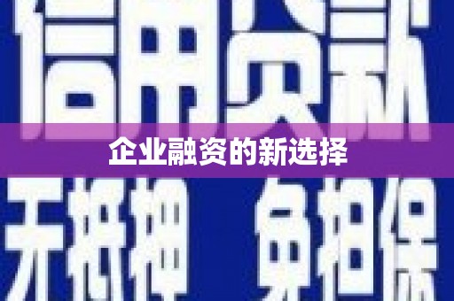美溪企业融资的新选择