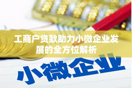 美溪工商户贷款助力小微企业发展的全方位解析