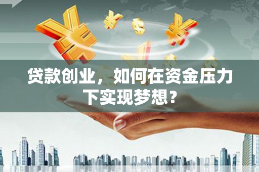 美溪贷款创业，如何在资金压力下实现梦想？