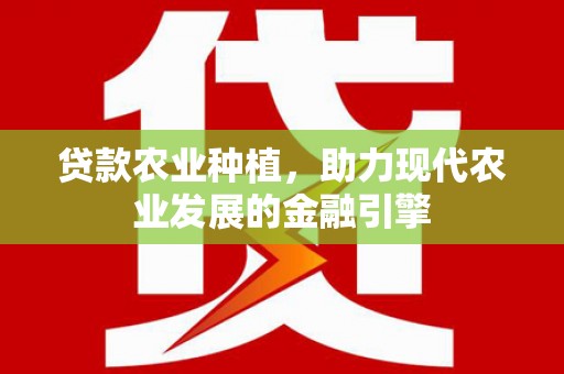 美溪贷款农业种植，助力现代农业发展的金融引擎