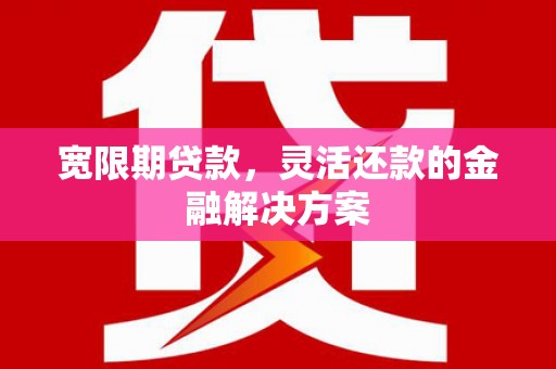 美溪宽限期贷款，灵活还款的金融解决方案
