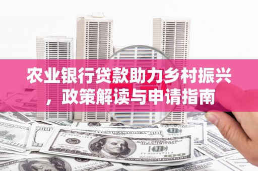 美溪农业银行贷款助力乡村振兴，政策解读与申请指南